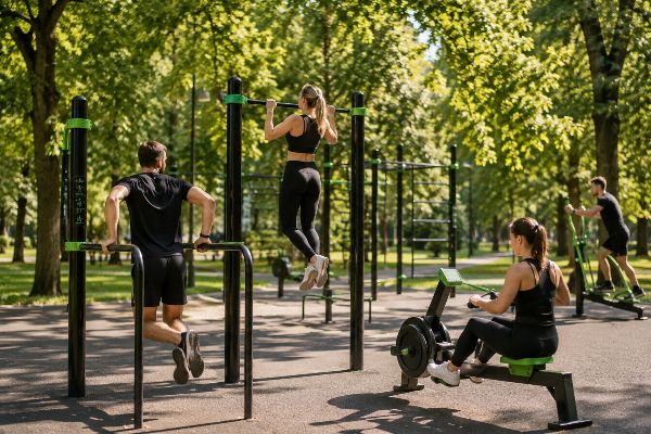 Outdoor fitness park